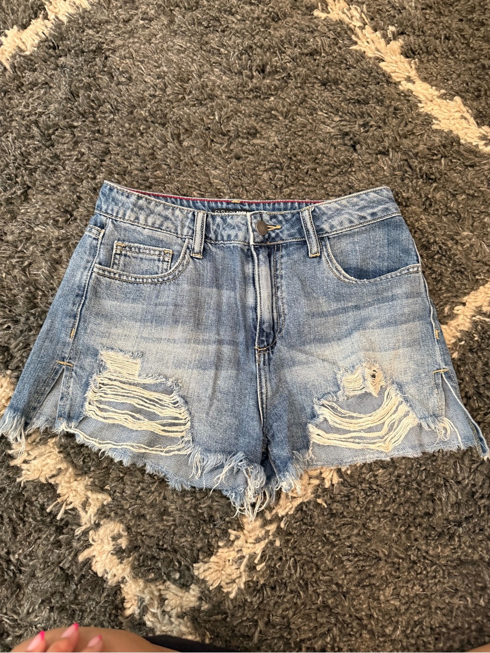 Fashion‎ nova denim shorts size small EUC